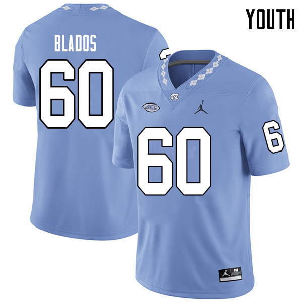 Jordan Brand Youth #60 Brian Blados North Carolina Tar Heels College Football Jerseys Sale-Carolina